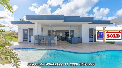 thumbnail for S O L D - SOSUA: MODERN FIRST-CLASS 3-BEDROOM SEA VIEW VILLA